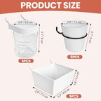 15PCS Pegboard Organizer Accessories, 5 Clear Storage Jars with Lids, 5 Bins and 5 Hanging Cups, Pegboard Containers for Garage, Workshop, Craft Room, Office and Home Organization - Image 2