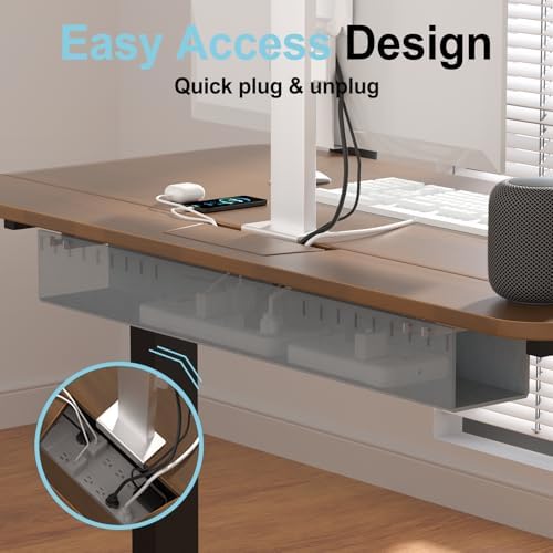 Standing Desk with Hidden Cable Management Tray,55x24,Walnut - Image 5