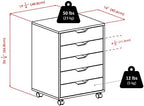 Winsome Halifax Mobile Storage Cabinet with Doors & Drawers, Stylish & Functional Home Storage Cabinet for Filing, Kitchen Organization, Moveable Furniture for Office, Dorms, Apartments - Image 3