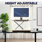 VIVO Vintage Brown 29 in Single Top Standing Desk Converter, DESK-V000UN - Image 4