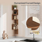 HOOBRO Corner Shelf Wall-Mounted, Set of 2 Floating Corner Shelves for Wall - Image 6