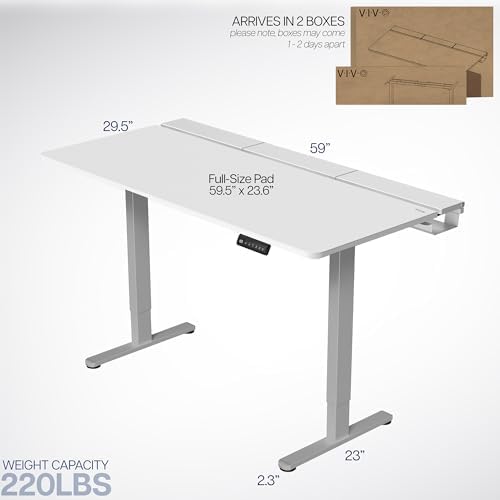 VIVO White 71 x 30 in Standing Desk, DESK-KIT-E2G-P3W - Image 3