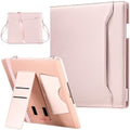 E NET-CASE Case for Kindle Scribe 10.2 inch(2024/2022 Release),Premium PU Leather with Card Slot and Pen Holder and Auto Sleep/Wake,Shoulder Strap Cover for 10.2" Kindle (Rose Gold) by ENET-CASE
