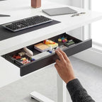Under Desk Storage Drawer, Slim Sliding Tray Organizer (Black) - Image 5