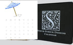 2027 hand-glittered desk calendar.artistic decorative watercolor monthly calendar made in the USA by Stevie Streck Designs. - Image 6
