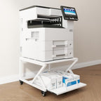 Natwind 2 Tier Printer Stand,23.6''x23.6'',with Pull Out Shelf,White by Natwind