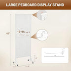 2 x 5.5 FT Metal Pegboard Display Stand with Wheel & Leveling Feet - Image 2