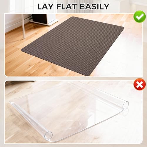 Sycoodeal Chair Mat,36" x 48" Office Chair Mat for Hardwood and Tile Floor, Heavy Duty Floor Protector for Rolling Chairs,Non-Slip,Computer Mat for Home Office(Coffee) - Image 5