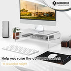 Acrylic Monitor Stand Riser Clear Computer Monitor Stand (Big) - Image 5