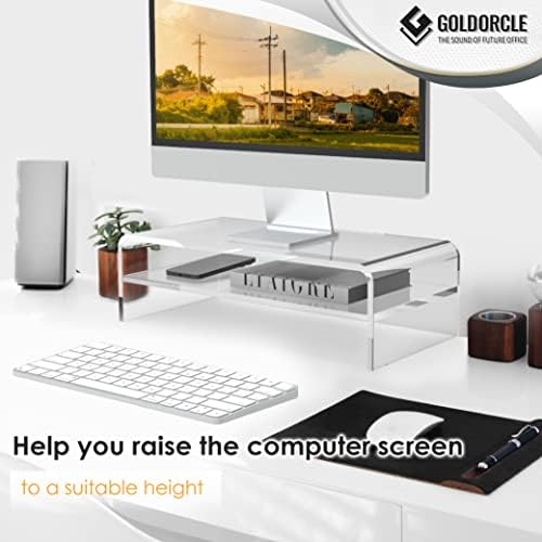 Acrylic Monitor Stand Riser Clear Computer Monitor Stand (Big) - Image 5