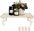 MAONAME Wood Display Risers Distressed, Wash White Wooden Pedestal Stand by MAONAME