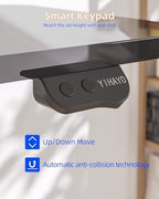 YIHAYO 32" Electric Standing Desk Converter, Adjustable Desk Riser, Black - Image 5