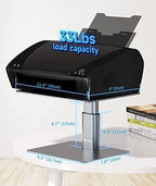 BoYata Monitor Stand, Adjustable Height Metal Desktop Riser, Space Gray - Image 5