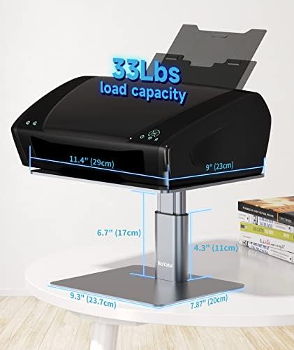BoYata Monitor Stand, Adjustable Height Metal Desktop Riser, Space Gray - Image 5