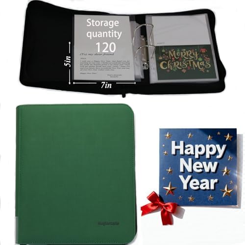 Greeting Card Organizer & Storage,Christmas Card Book,120 Sleeve by Unknown