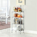 4 Tier Storage Racks Shelving, Heavy Steel Pantry Shelves, Adjustable Wire Shelving Rack, Suitable for Garage, Kitchen, Bathroom, Office, 14" W x 10" D x 31" H, Chrome by Unknown