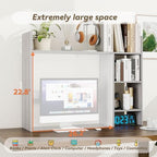 FTZxHKLX 37.4’’ Desktop Bookshelf, 4-Tier Desk Hutch for Computer Monitor - Image 6