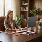 SOUNDANCE Laptop Stand, Aluminum Ergonomic Desk Riser, 10-15.6", Purple - Image 7