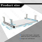 FRMSAET Under Desk 20/24/30 inch Keyboard Drawer Platform (20 in, White) - Image 4