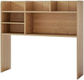 BECOMFORT Desk Hutch, Desk Organizer Shelf w/ 6 Storage Compartments, up to 32” Monitor, Wooden Display Rack, Desktop Bookshelf for Vanity Dressing Tabletop College Dorm Home & Office by BECOMFORT
