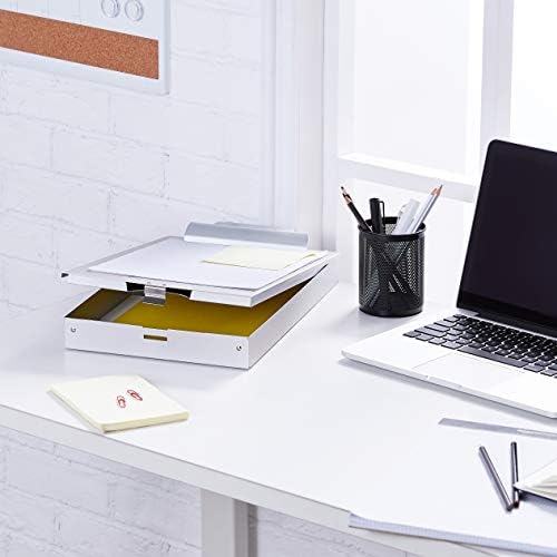Amazon Basics Metal Clipboard with 2 Storage Compartments, Letter Size, 250 Sheet Capacity, Office Supplies with Self-Closing Latch, Silver, 10-Pack - Image 6