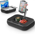 SupeDesk Laptop Lap Desk, Adjustable iPad Holder for Bed, 360° Swivel Tablet Arm, Laptop Desk with Mouse Pad, Snack Bowl & Cup Holder, Fits 4.7–13” Tablets & 15” Laptop (Black) by SupeDesk