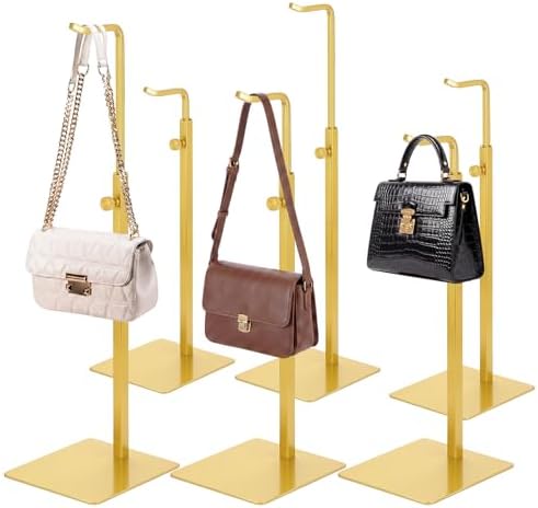 6 Pack Purse Stand Holder Handbag Display Stand, Gold by Ferrochef