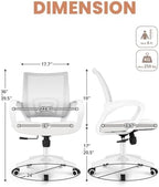 NEO CHAIR Office Computer Chair Ergonomic Mid-Back Mesh Desk Chair, Ivory - Image 3