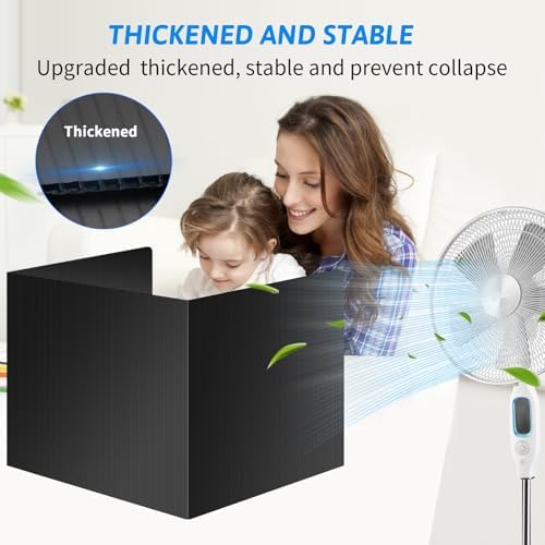 Black 4-Pack Desk Dividers for Students, Waterproof Durable Plastic Study Carrel Dividers, Easy to Clean, Privacy Classroom Shield Folder Boards for Student Desk - Image 2