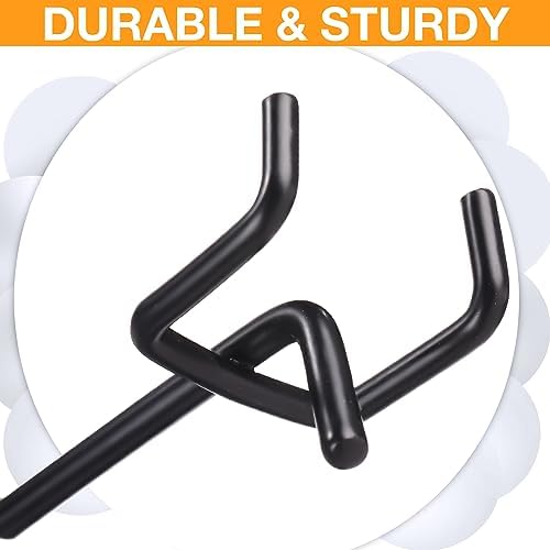 Shimeyao 200 Pcs Peg Board Hooks Stainless Steel Pegs,2.8 Inch,Black - Image 3