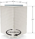 Azar Displays 701414-WHT-4W32 Rotating Countertop Display Kit with Peg Hooks Included, 14 Inches Wide x 14 Inches Deep x 20 Inches High, Pegboard Spinner Organizer, White - Image 3