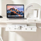 Under Desk Cable Tray 2-Pack White ABS Adhesive Mount - Image 7