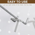 Funrous 100 Pack Hooks for Pegboard Stainless Steel Garage, 12 Inch - Image 3