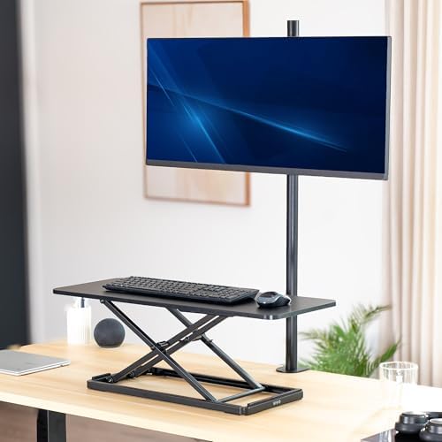 VIVO Black 30 in Single Top Keyboard and Mouse Riser, DESK-V030A - Image 2