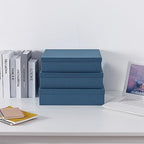 Soul & Lane - Navy Blue Decorative Storage Boxes with Lids, Set of 3 - Image 4