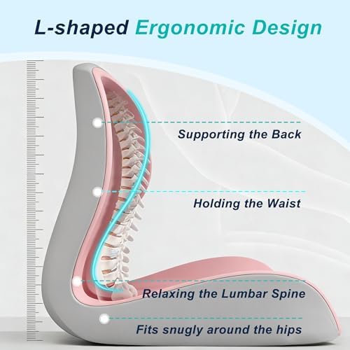 Seat Cushion for Office Chair, Ergonomic Cushion with Lumbar Support Pillow - Image 3