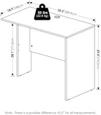 Furinno Roger Office Desk Return, 35 Inch Rectangular Desk Return for Executive Desk, Reversible with Cord Grommet, Scratchproof and Water-Resistant, for Home Study, Office, Modern Walnut - Image 2