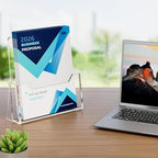 Acrylic Brochure Holder 8.5 x 11 inch 6 Pack, Flyer Holders Display Stand - Image 5