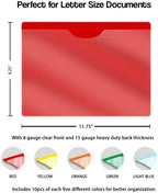 Assorted Plastic Folders with Closed Sides, Doctor Stuff, Letter Size, Clear Front Top Loading Job Jacket, Documents Holder for Office, High School and Medical Files, Pack of 50 - Image 2