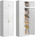 Polup 86" Tall Metal Kitchen Pantry Storage Cabinet with Doors and Shelves by POLUP