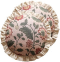 ISAENNE Vintage Linen Throw Pillow Cover,Set of 2,Diameter 16"-Ratina A by Isaennehomedecoration