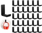 Weewooday 32 Headphone Hanger Wall Mount Stand with Adhesive Hook, Black by Weewooday
