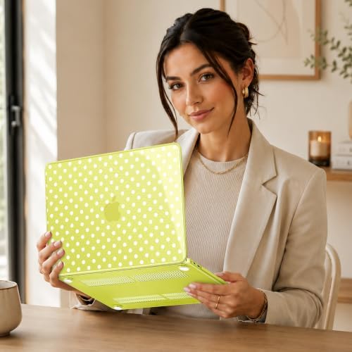 May Chen Compatible with MacBook Neo 13 inch Case 2026 Model A3404, Plastic Hard Shell,Keyboard Cover,Screen Protector,Dust Plug, for MacBook Neo 13" with A18 Pro Chip, Citrus Polka dot - Image 5