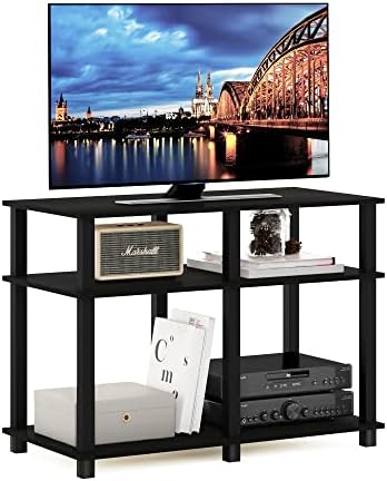 Furinno Romain Turn-N-Tube Stand for TV up to 40 Inch, 40-Inch, Espresso/Black by Furinno-FitsYourSpaceFitsYourBudget