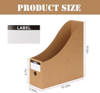 24 Pcs Cardboard Magazine File Holders Paper Magazine Book Bin Box - Image 7