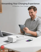 Gitryin 12-in-1 Desktop Charging Station, 160W USB Retractable GaN Charger - Image 4