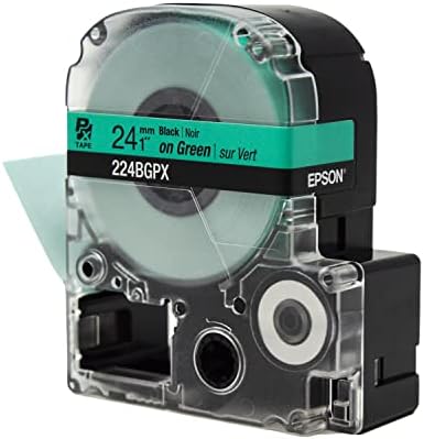 Epson LABELWORKS 224BGPX Label Tape - Black on Green - 1" (24mm), 30ft - Image 3