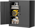 Greenvelly Metal Garage Storage Cabinet,36" Black Lockable Metal Cabinets with 2 Doors and Shelves,Storage Locking Counter Cabinet for Home Office,Garage,Kitchen,School by Greenvelly