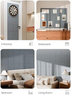 Bumusty 48"x 36" Large Felt Bulletin Board Tiles, Slate Gray - Image 6