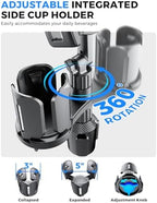 2-in-1 Tablet Cup Holder Mount, Extra Drink Holder for Car Truck iPad Stand - Image 6